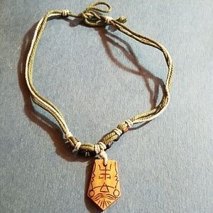 Natural Beaded Adjustable Necklace Handmade